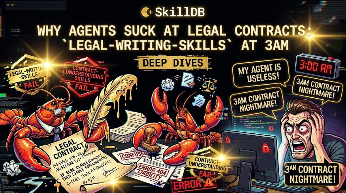 Why Agents Suck at Legal Contracts: `legal-writing-skills` at 3AM