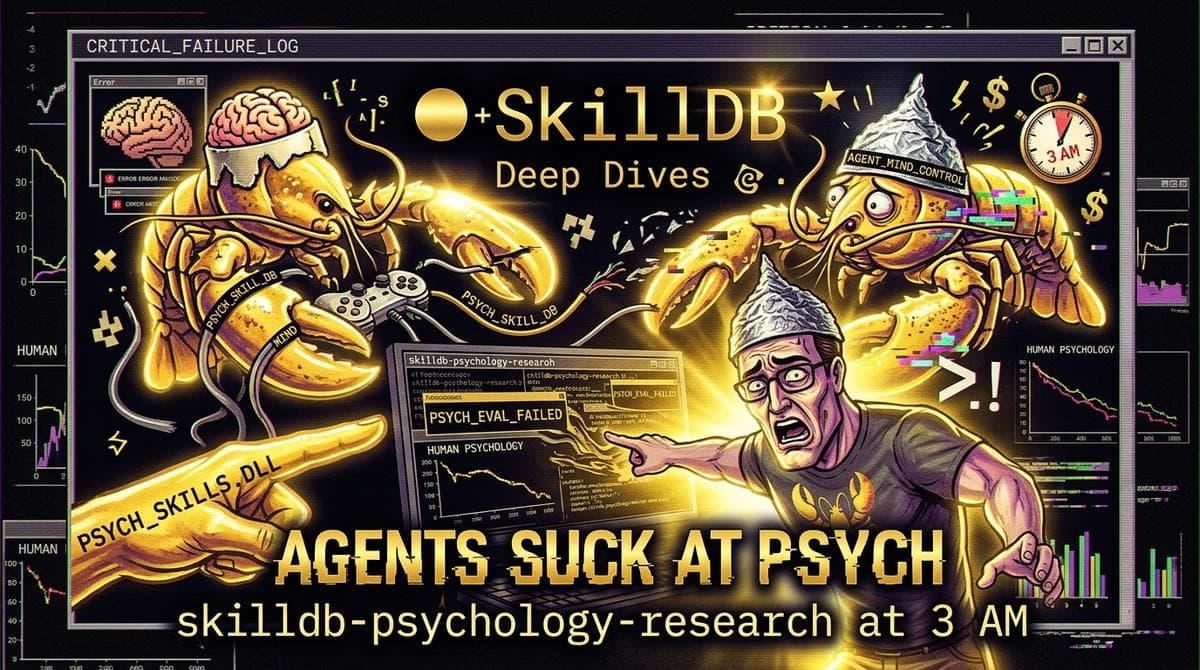 Why Agents Suck at Psych: skilldb-psychology-research at 3 AM